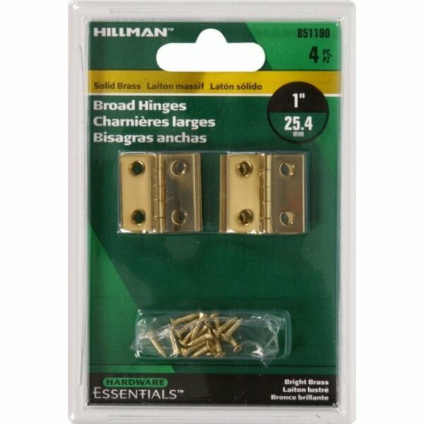 Hillman 1 SOLID BRASS BROAD HINGE 851190